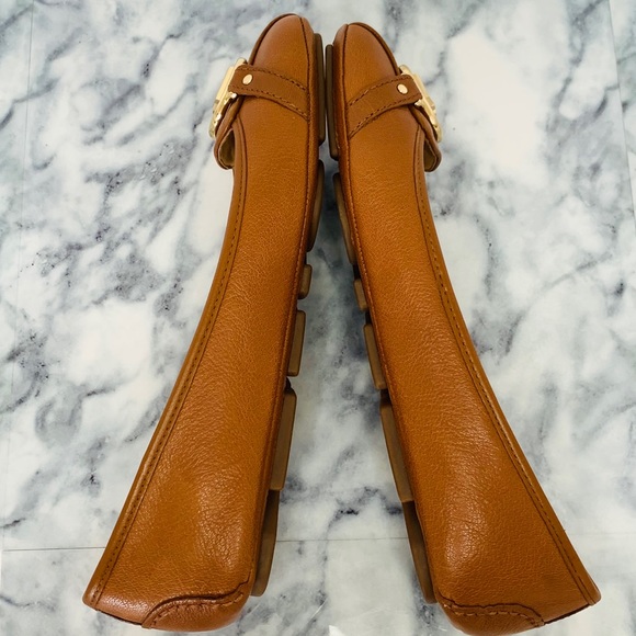 NWOT Michael Kors Fulton Leather Luggage Flats - Picture 5 of 12